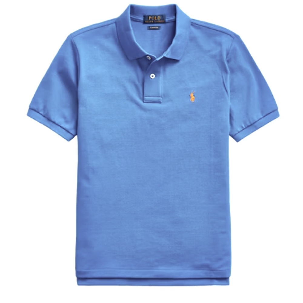 Polo Ralph Lauren Boys Iconic Mesh Blue Polo Shirt